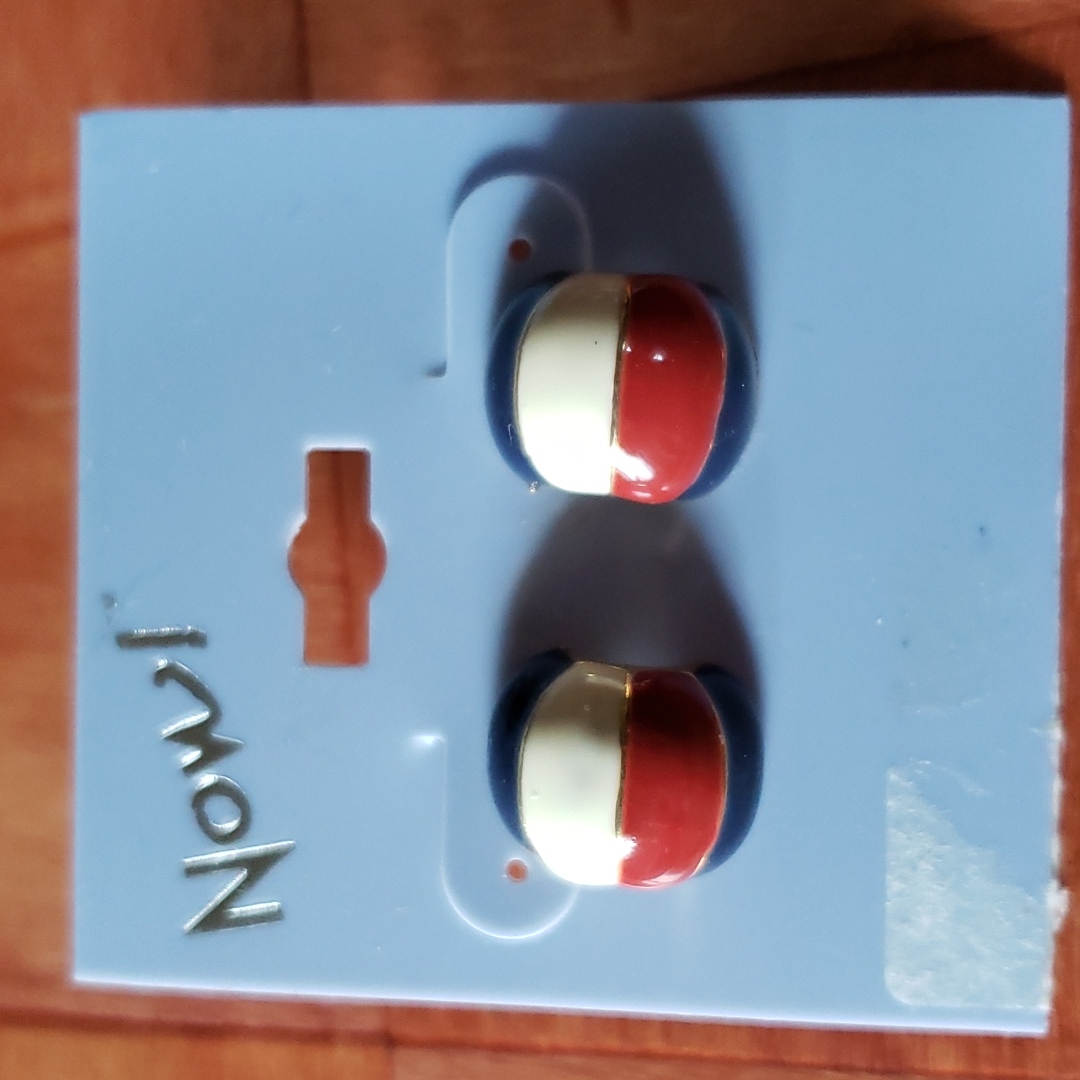 Red White & Blue Enamel Earrings
